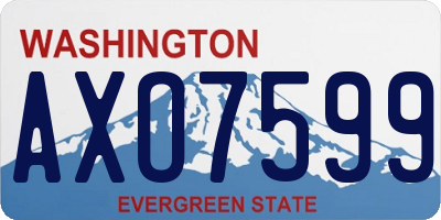 WA license plate AXO7599