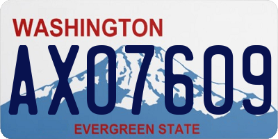 WA license plate AXO7609