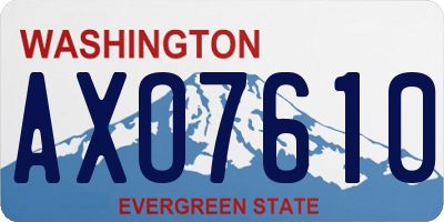 WA license plate AXO7610