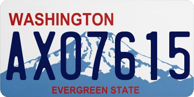 WA license plate AXO7615
