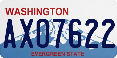 WA license plate AXO7622