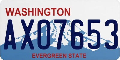 WA license plate AXO7653