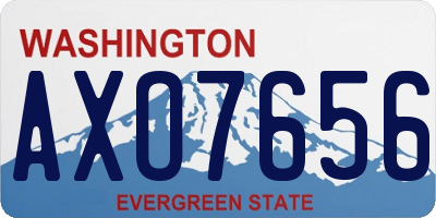 WA license plate AXO7656
