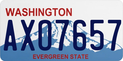 WA license plate AXO7657
