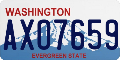 WA license plate AXO7659