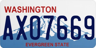 WA license plate AXO7669