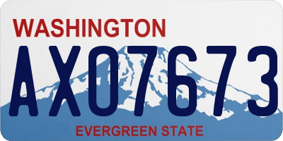 WA license plate AXO7673