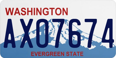 WA license plate AXO7674