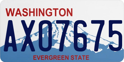 WA license plate AXO7675