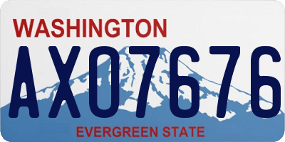 WA license plate AXO7676