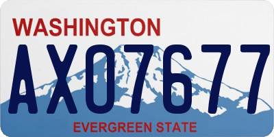 WA license plate AXO7677