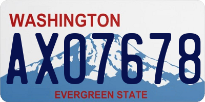 WA license plate AXO7678