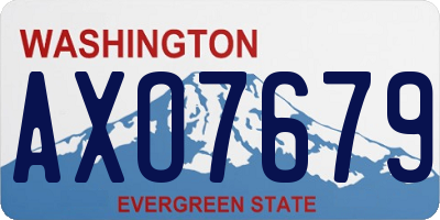 WA license plate AXO7679
