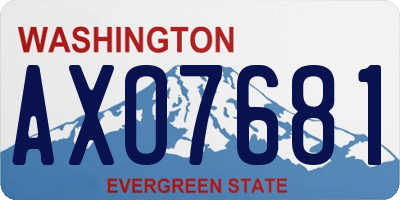 WA license plate AXO7681