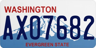 WA license plate AXO7682