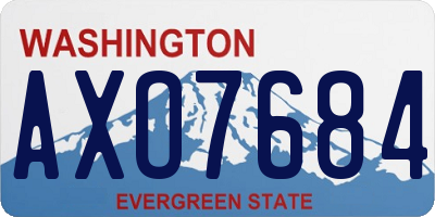 WA license plate AXO7684