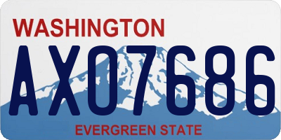 WA license plate AXO7686
