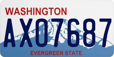 WA license plate AXO7687