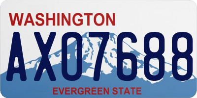 WA license plate AXO7688
