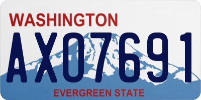 WA license plate AXO7691
