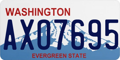 WA license plate AXO7695
