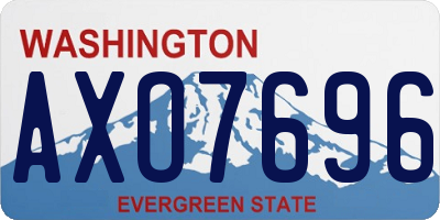 WA license plate AXO7696