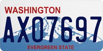 WA license plate AXO7697