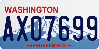 WA license plate AXO7699