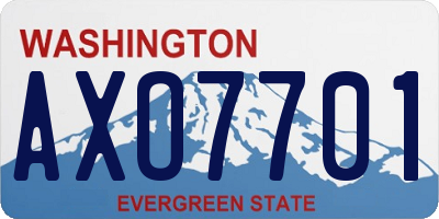 WA license plate AXO7701