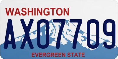 WA license plate AXO7709