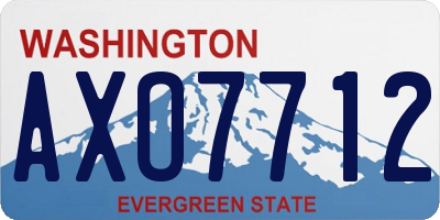 WA license plate AXO7712