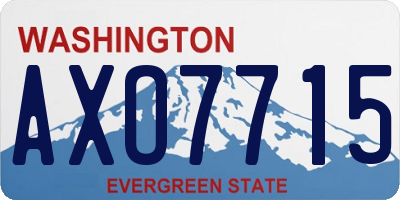WA license plate AXO7715