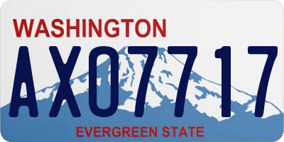 WA license plate AXO7717