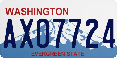 WA license plate AXO7724