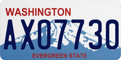 WA license plate AXO7730