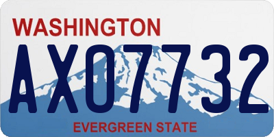 WA license plate AXO7732
