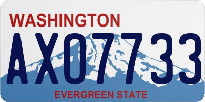 WA license plate AXO7733