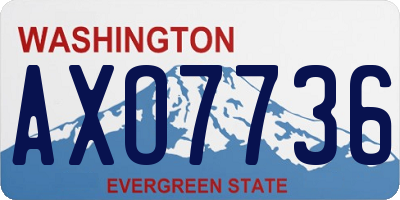 WA license plate AXO7736