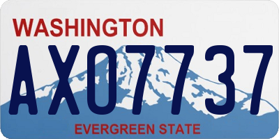 WA license plate AXO7737