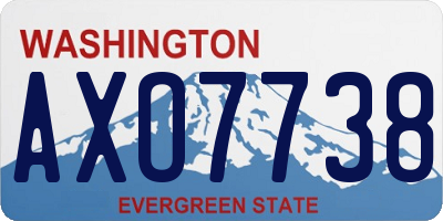 WA license plate AXO7738