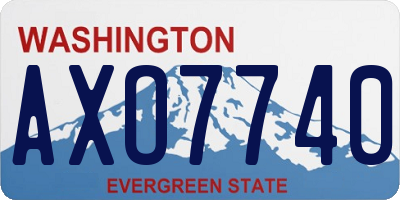 WA license plate AXO7740