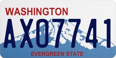 WA license plate AXO7741
