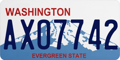 WA license plate AXO7742