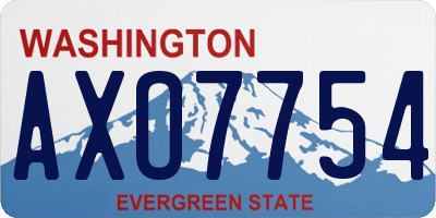 WA license plate AXO7754