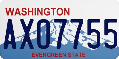 WA license plate AXO7755