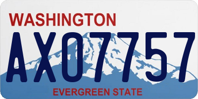 WA license plate AXO7757