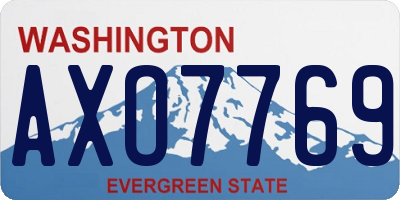 WA license plate AXO7769