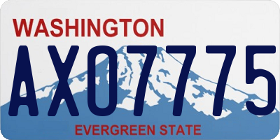 WA license plate AXO7775