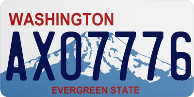 WA license plate AXO7776