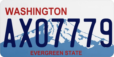 WA license plate AXO7779